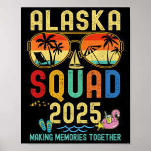Poster Vacinação de cruzeiro Retro Alaska 2025 Familiares