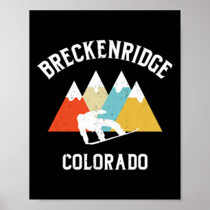 Poster Vacinação de Snowboard de Breckenridge Colorado So