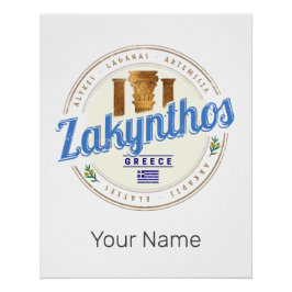 Pôster Vacinação por Grécia na Ilha Zakynthos Vintage Sou