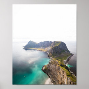 Poster Vaeroy Lofoten Cliff