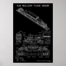 Poster Vagão de Trem de Frasco Nuclear KUA "Planta Baixa"