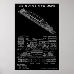 Poster Vagão de Trem de Frasco Nuclear KUA "Planta Baixa"