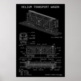 Poster Vagão de Trem de Hélio PTW "Planta Baixa"