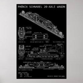 Poster Vagão de Trem Schnabel de Grande Porte PTW "Planta