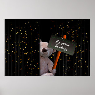 Poster Vai ficar tudo bem Teddy Bear