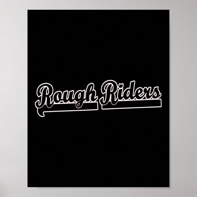 Poster Vai Rough Riders Futebol Futebol Baseball Basketba (Frente)