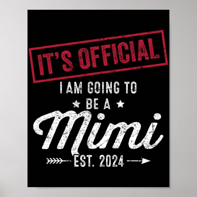Poster Vai Ser Um Mimi Primeiro Dia de as mães Nova Vovó (Frente)