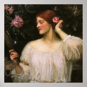 Poster Vaidade pelo Waterhouse, retrato do Victorian do