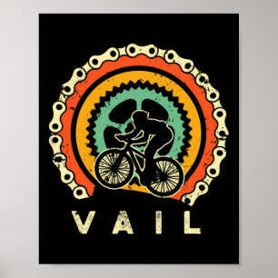 Poster Vail Colorado Ciclismo de Montanha Bicicleta de Mo