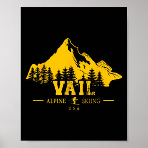 Poster Vail Colorado Usa Ski Resort alpino Souveni
