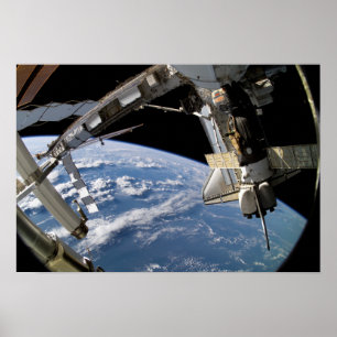 Pôster Vaivém espacial Atlantis e uma nave espacial de