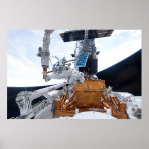 Pôster Vaivém espacial Atlantis & telescópio de Hubble