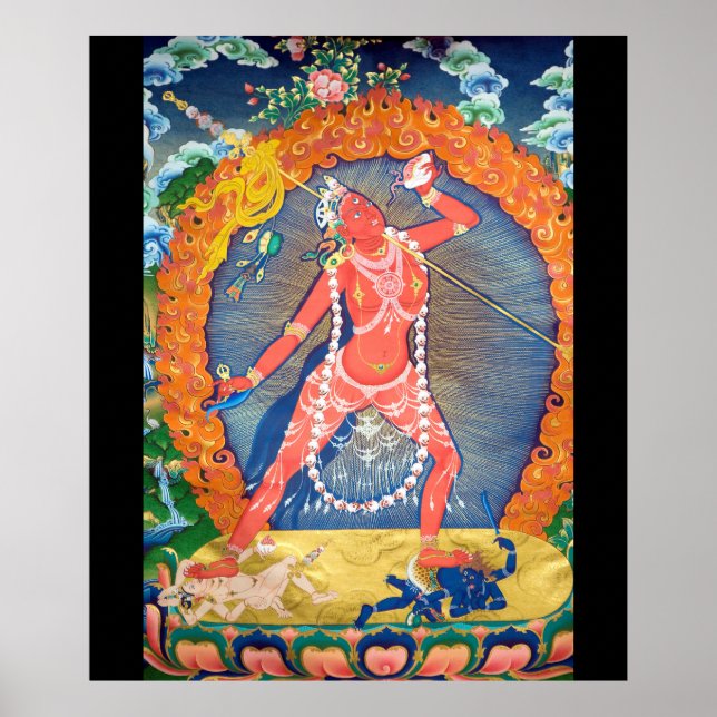 Pôster Vajrayogini Deidade Budista Tibetana (Frente)
