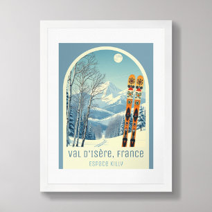 Poster Val d'Isere França Espace Killy esqui