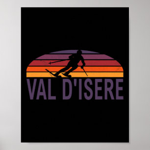 Poster Val D'isere French Alps France Ski Resort Snowboar
