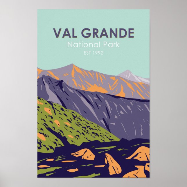 Poster Val Grande National Park Italy Vintage (Frente)