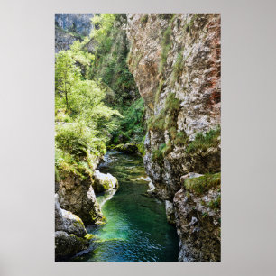 Poster Val Taleggio valley italian Mountain River