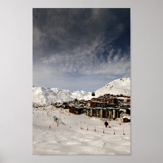 Poster Val Thorens Three Valleys French Alps França (Frente)