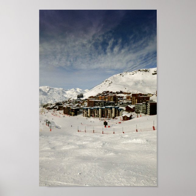 Poster Val Thorens Three Valleys French Alps França (Frente)