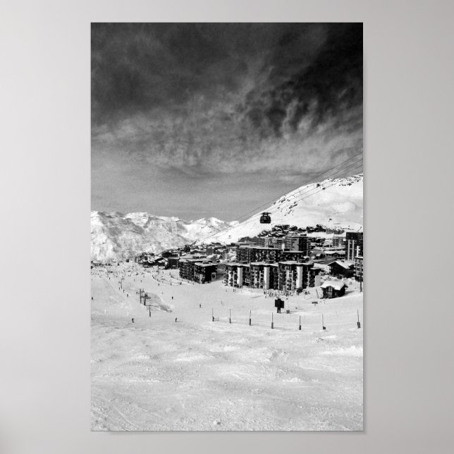 Poster Val Thorens Three Valleys French Alps França (Frente)