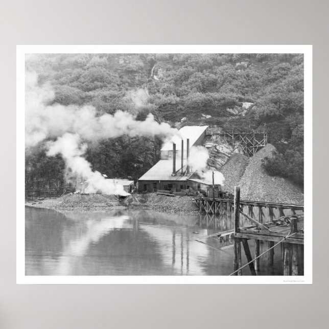 Pôster Valdez, Alaska Dourado Mining 1916 (Frente)