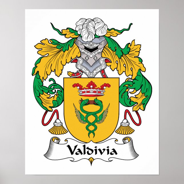 Poster Valdivia Family Crest (Frente)