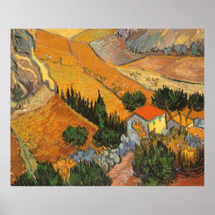 Pôster Vale com o Plowman por Vincent van Gogh