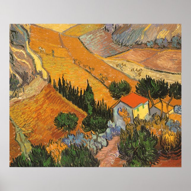Pôster Vale com Plowman por Vincent van Gogh (Frente)