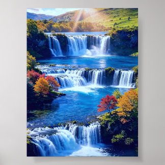 Poster Vale da Cascata Ensolarada 001