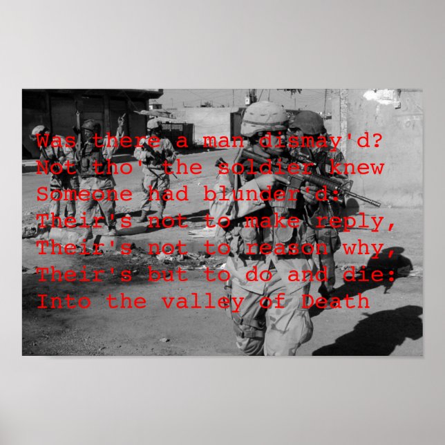 Pôster Vale da Morte no Iraque (Frente)