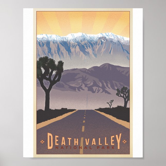 Poster Vale da Morte Parque Nacional Litho Trabalho de ar (Frente)
