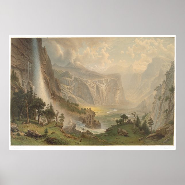 Pôster Vale de Bierstadt Yosemite, Califórnia (1884A) (Frente)