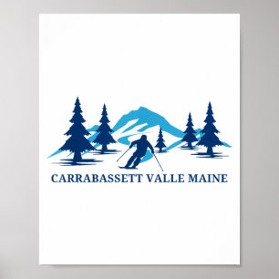 Poster vale de Carrabassett resort de esqui no Maine esqu