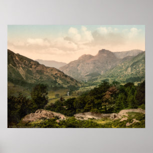 Poster Vale de Langdale, distrito do lago, Cumbria,