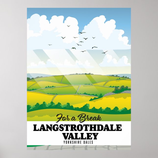 Poster vale de Langstrothdale Yorkshire Dales (Frente)