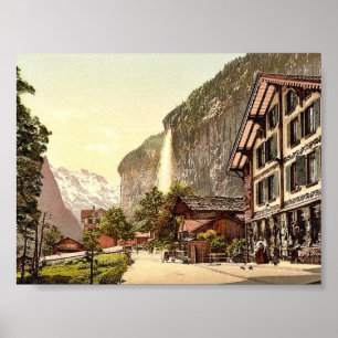 Poster Vale de Lauterbrunnen, opinião da rua com