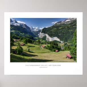 Pôster Vale de Lauterbrunnen, Suiça de Muro.