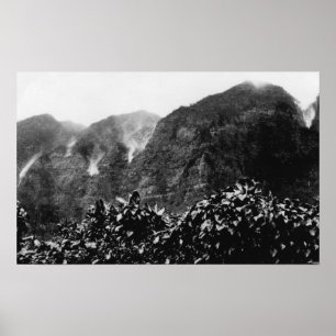 Pôster Vale de Nuuanu, Havaí - ideia da queda de cabeça