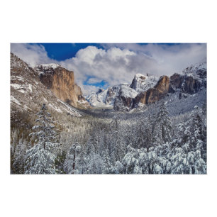Pôster Vale de Yosemite na neve