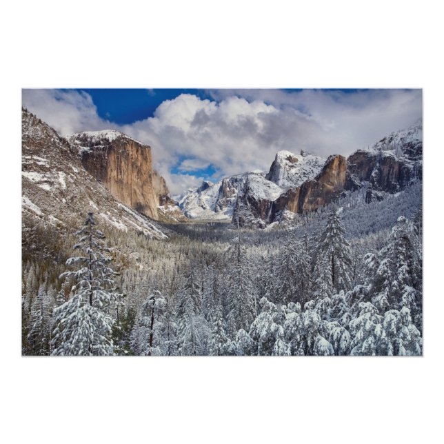 Pôster Vale de Yosemite na neve (Frente)