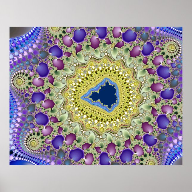 Poster Vale do Elefante Mandelbrot Fractal (Frente)