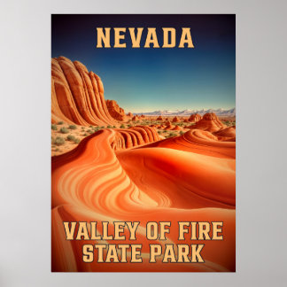 Poster Vale do Nevada do Fire Slot Canyon V02