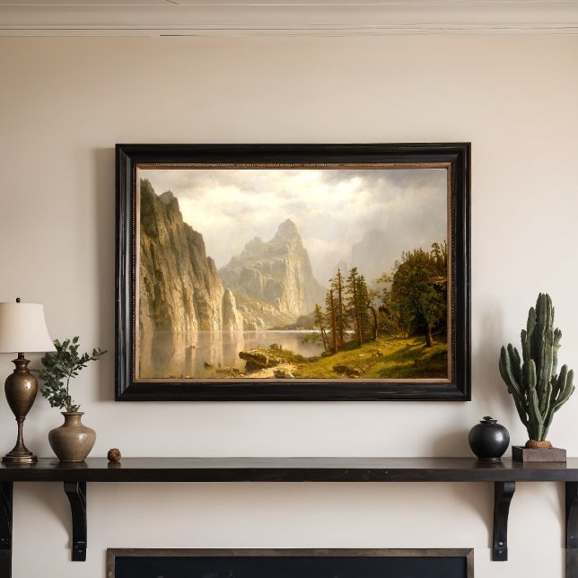 Poster Vale do rio-Yosemite Merced, Albert Bierstadt (Criador carregado)