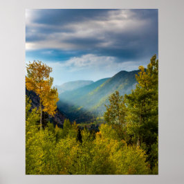 Poster Vale do Sol/Floresta de Cor do Outono