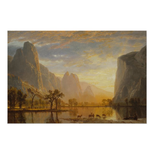 Pôster Vale do Yosemite (1864) - Albert Bierstadt (Frente)