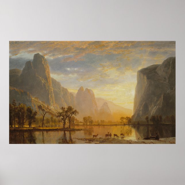 Poster Vale do Yosemite por Albert Bierstadt (Frente)
