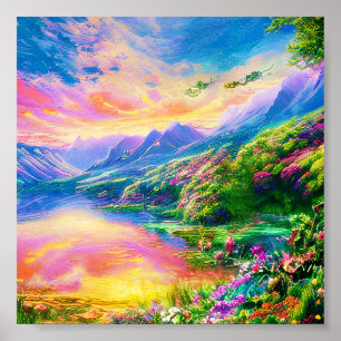 Poster Vale floral suave