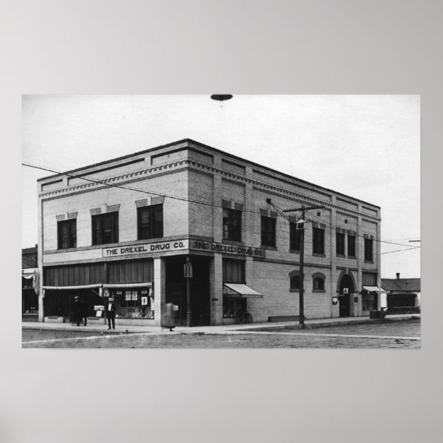 Poster Vale, Oregon Town View de Nelson Block Photograp (Frente)