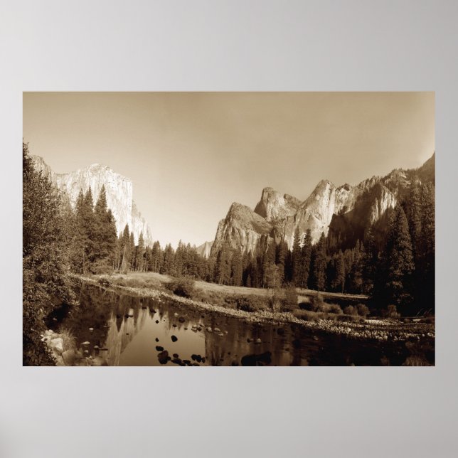 Pôster Vale Sepia Yosemite (Frente)