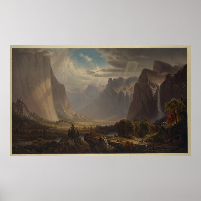 Pôster Vale Yosemite. Após a pintura de Thomas Hill (Frente)